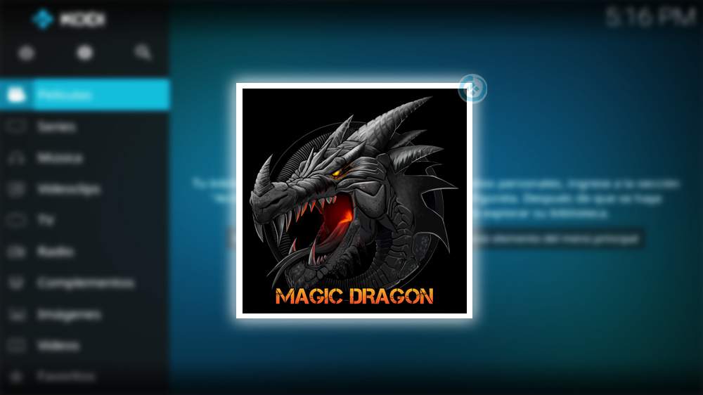 Captura de pantalla de The Magic Dragon Addon