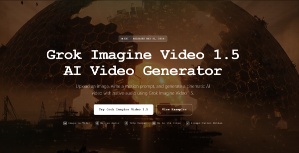 Captura de pantalla de Gork Imagine