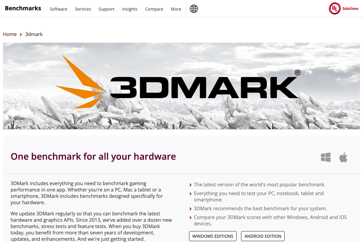 Captura de pantalla de 3DMark