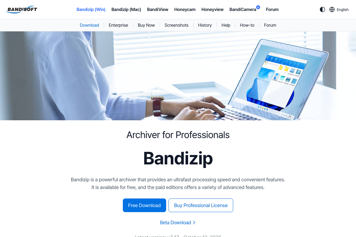 Captura de pantalla de Bandizip