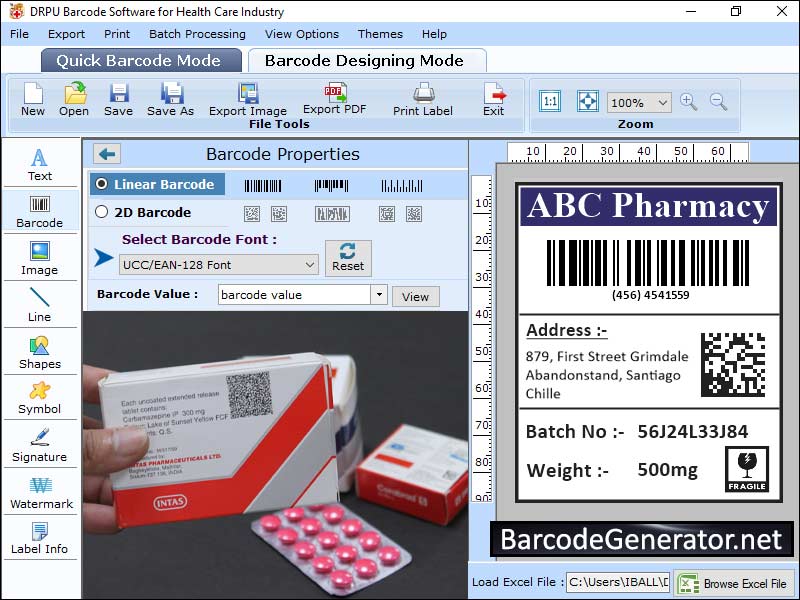 Captura de pantalla de Healthcare Barcode Software