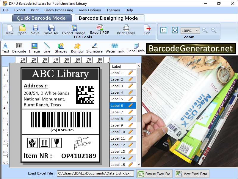 Captura de pantalla de Publishing Industry Barcodes Generator