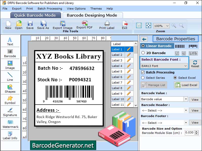 Captura de pantalla de Barcode Generator Software for Publisher