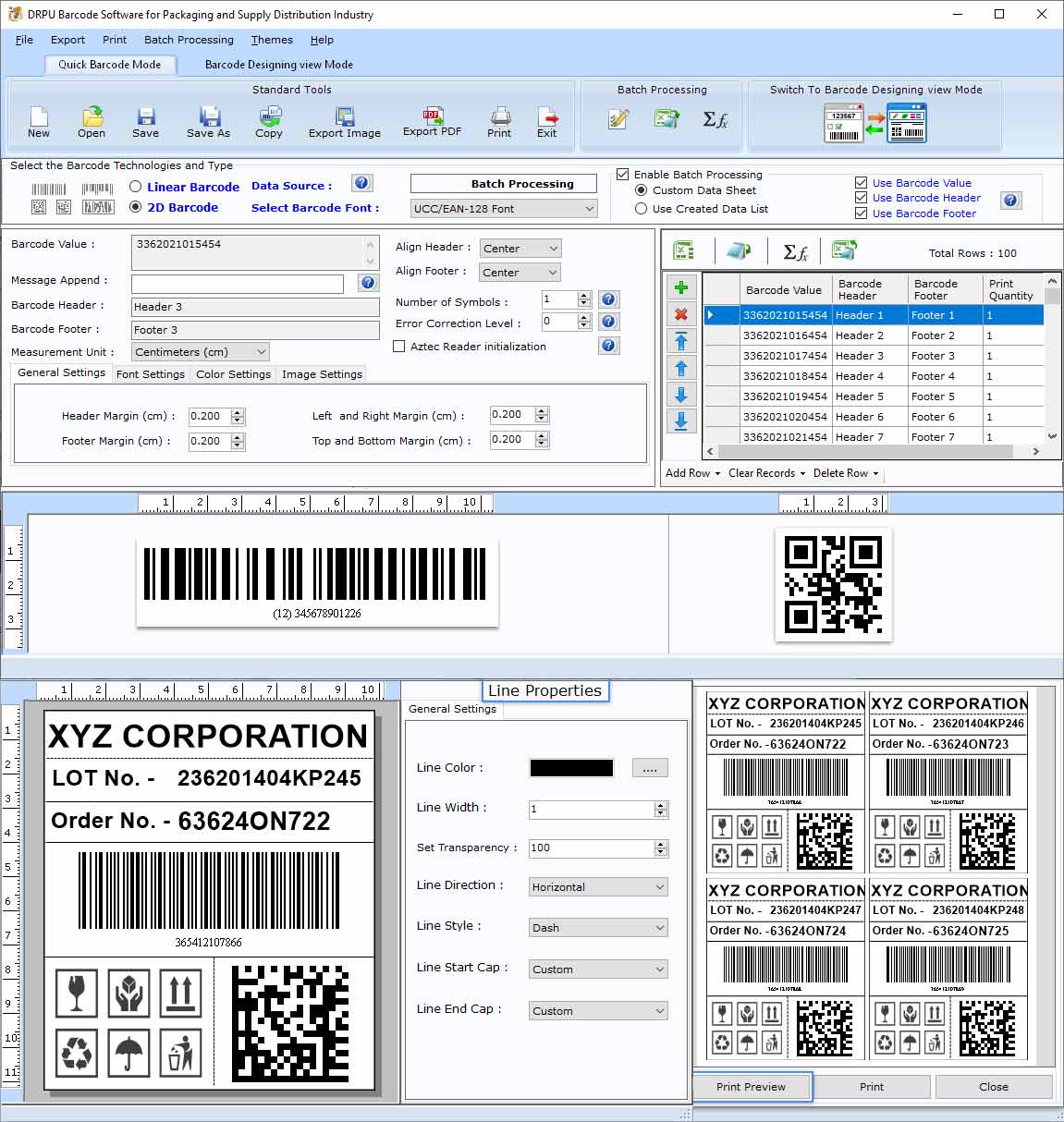 Captura de pantalla de Packaging Barcode Generator