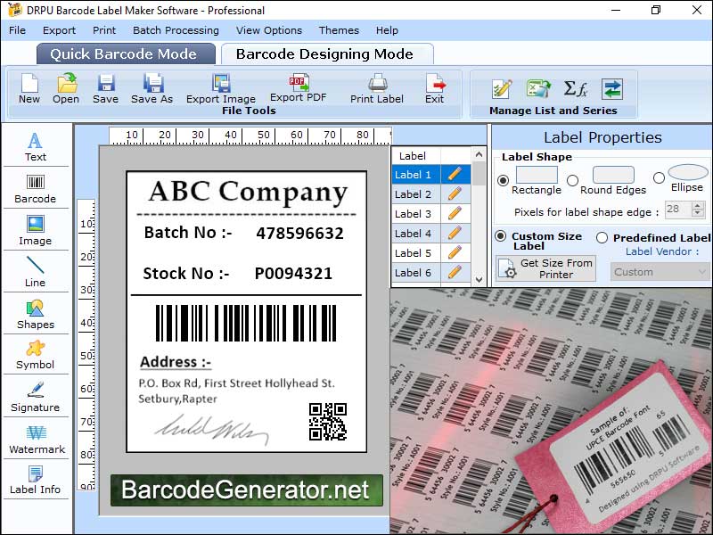 Captura de pantalla de Barcode Generator App