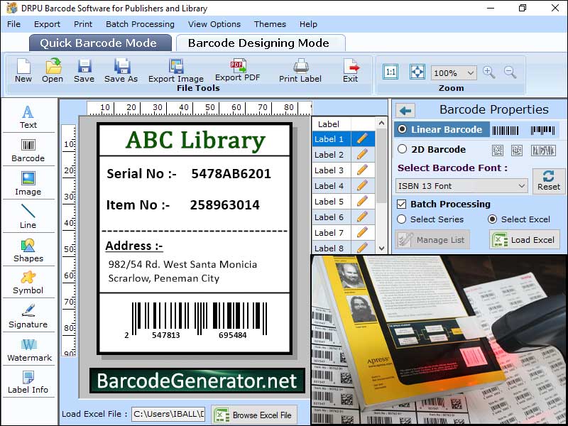 Captura de pantalla de Publisher Barcode Generator