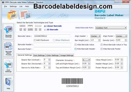 Captura de pantalla de Design Barcode Label