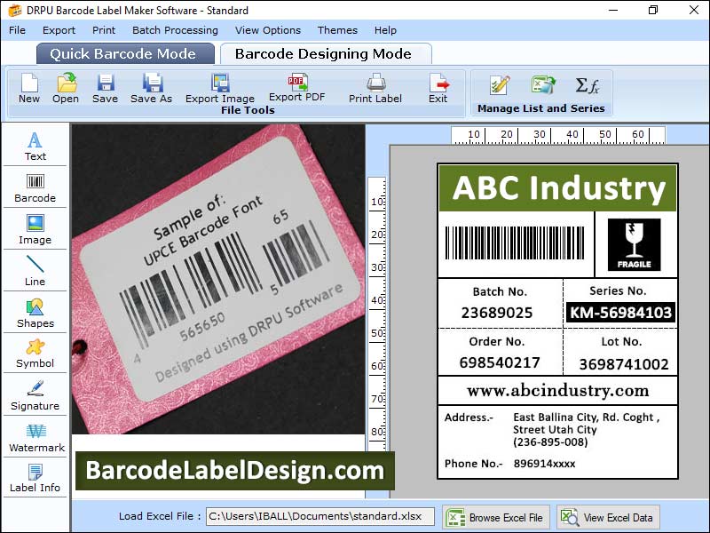 Captura de pantalla de Barcode Labels Design Software