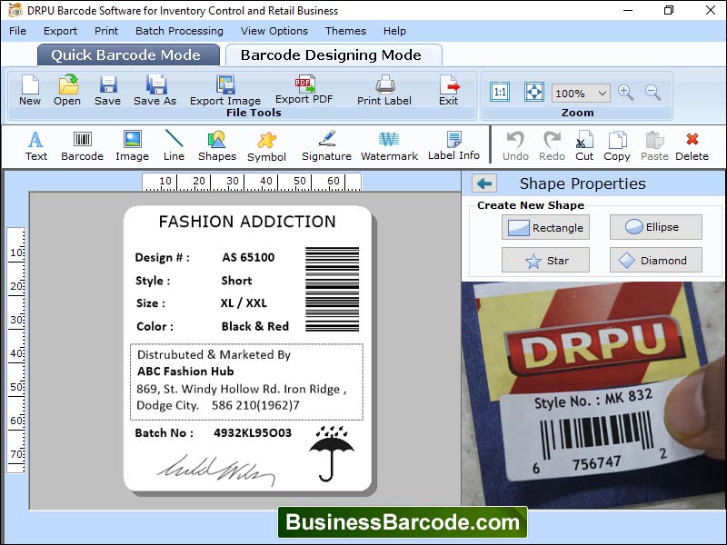 Captura de pantalla de Barcode Maker for Inventory Control