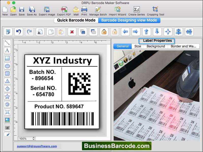 Captura de pantalla de Barcode App For Mac