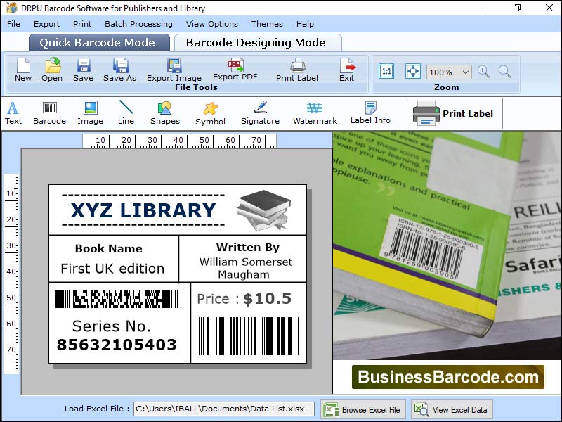 Captura de pantalla de Barcode for Library System