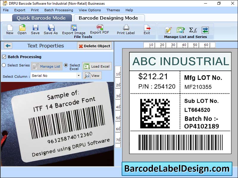 Captura de pantalla de Industrial Barcode Generator
