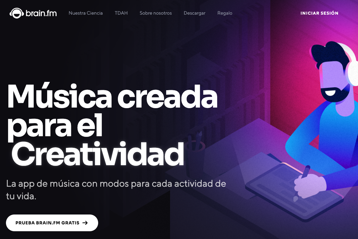 Captura de Brain.fm