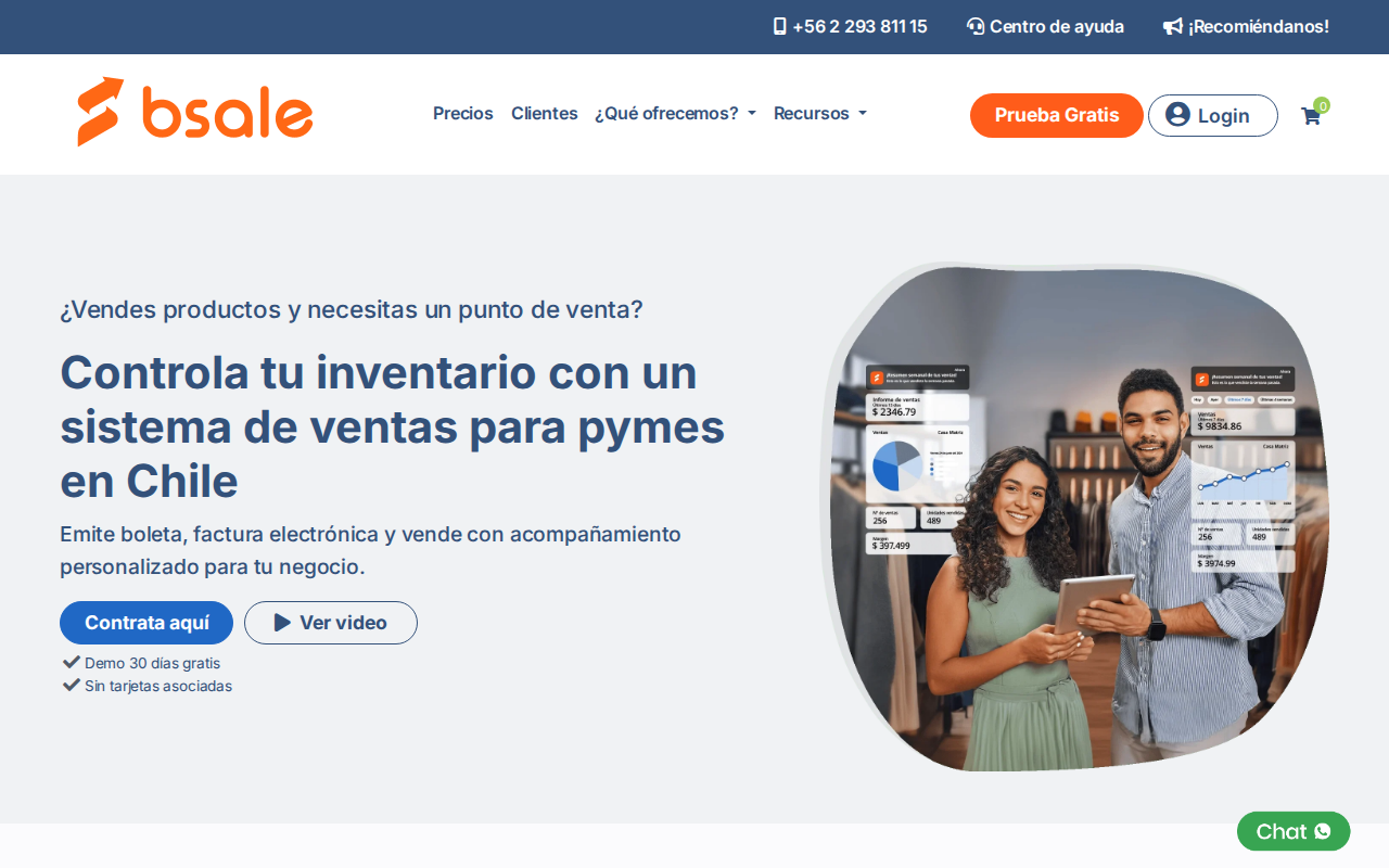 Captura de pantalla de BSale