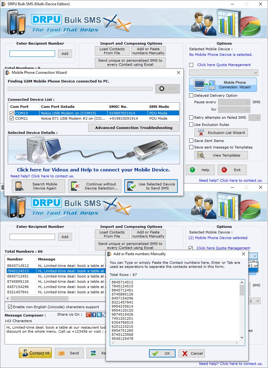 Captura de pantalla de SMS Text Application
