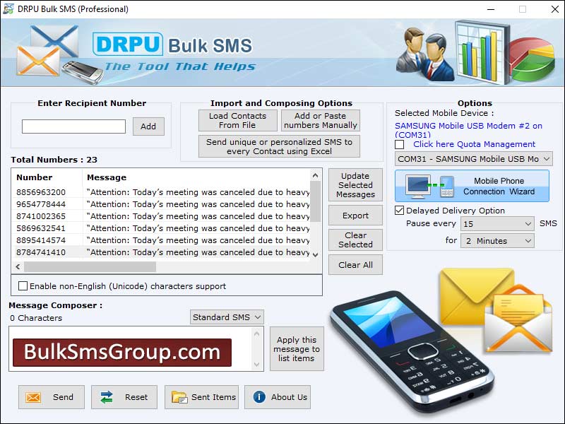 Captura de pantalla de GSM Mobile Messaging