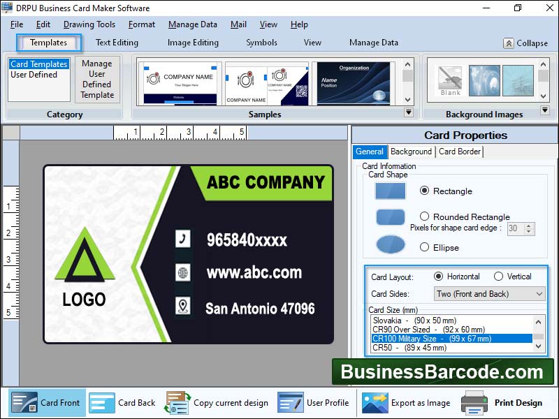Captura de pantalla de Download Business Card Maker