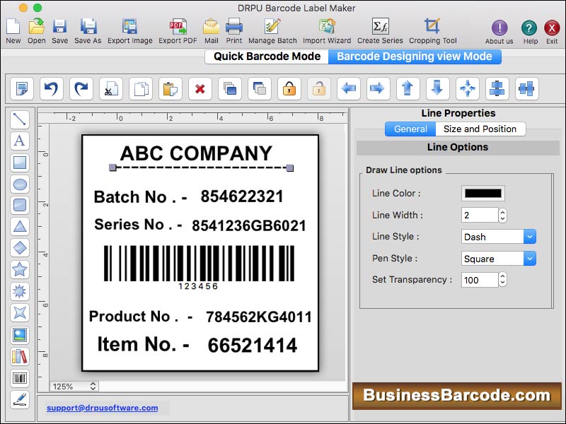 Captura de pantalla de Barcode Generator for Mac OS