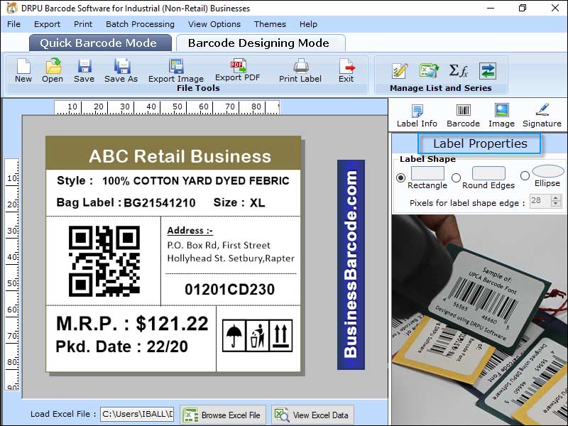 Captura de pantalla de Manufacturing Industry Barcode Maker