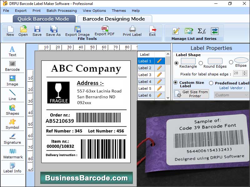 Captura de pantalla de 2D Barcode Software