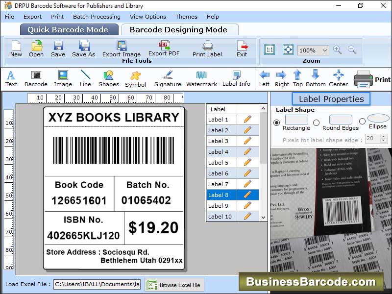 Captura de pantalla de Publisher Barcode Maker Software