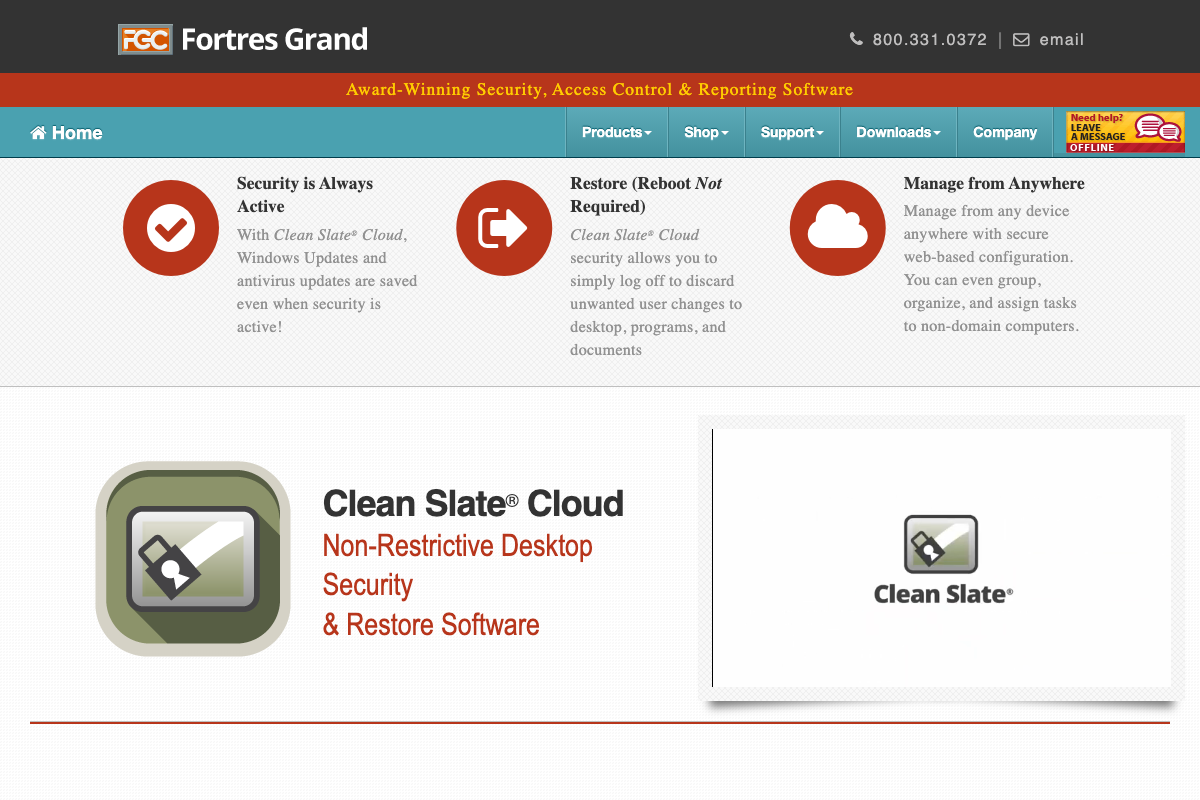 Captura de pantalla de Clean Slate Cloud