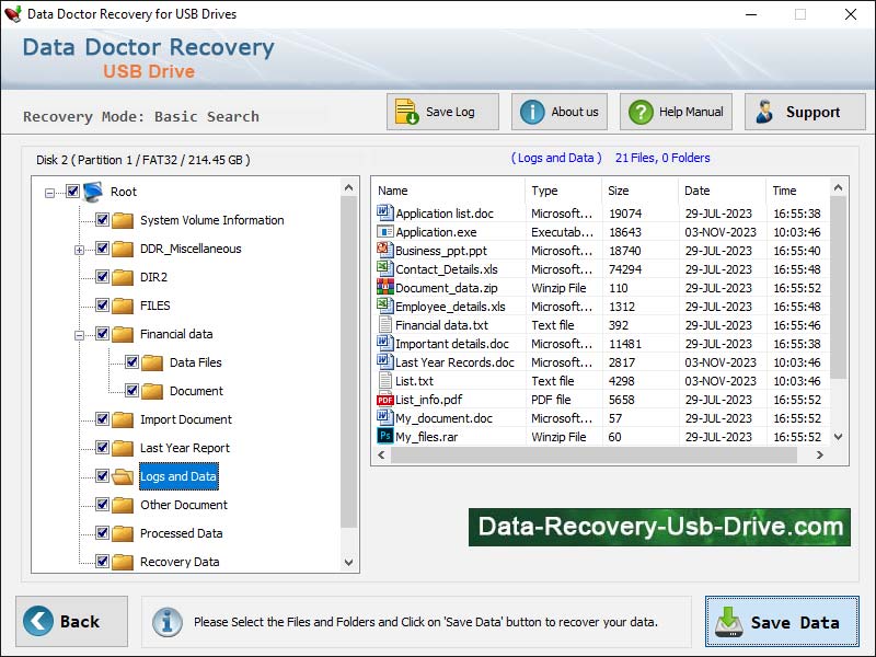 Captura de pantalla de Pen Drive Recovery Software