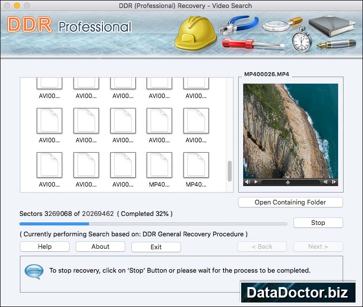 Captura de pantalla de Recover Data from Mac