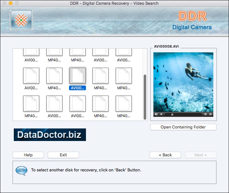 Captura de pantalla de Digital Camera Recovery for Mac