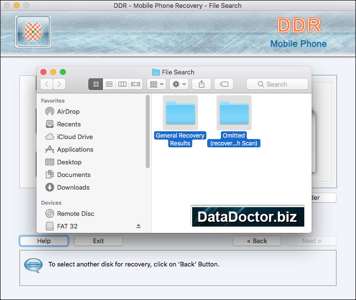 Captura de pantalla de Macintosh Recovery Software