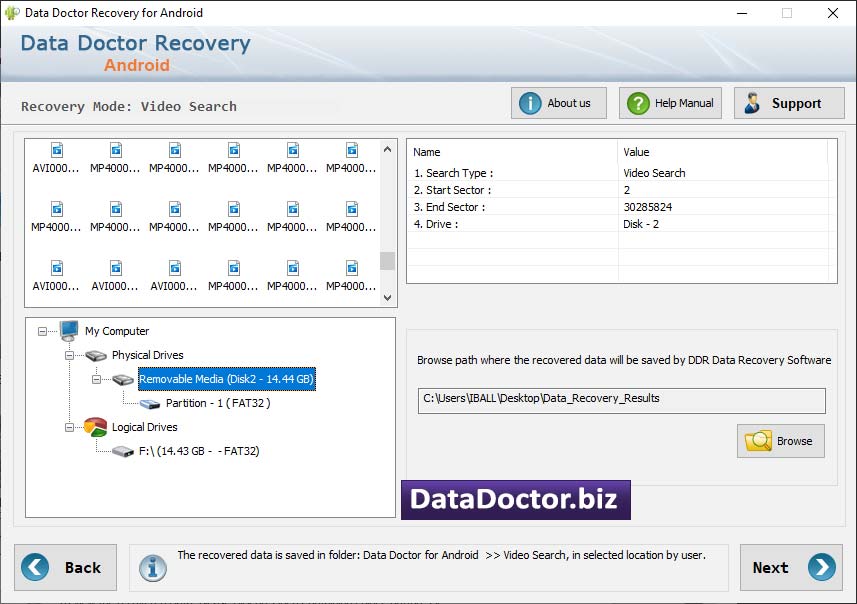 Captura de pantalla de Android Pictures Recovery