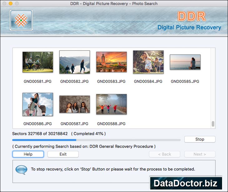 Captura de pantalla de Mac Picture Recovery