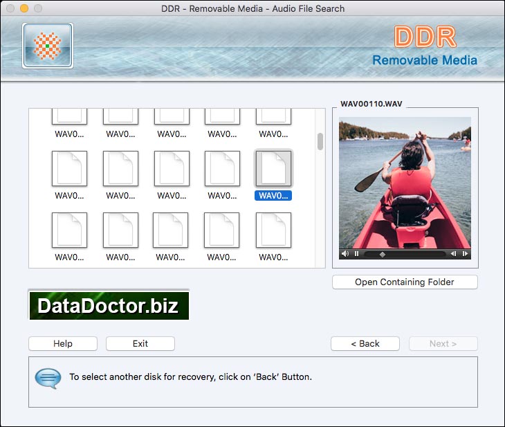 Captura de pantalla de Mac Removable Media Recovery