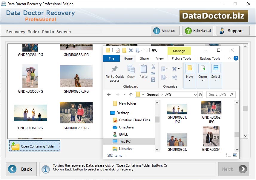 Captura de pantalla de Professional Data Doctor Recovery