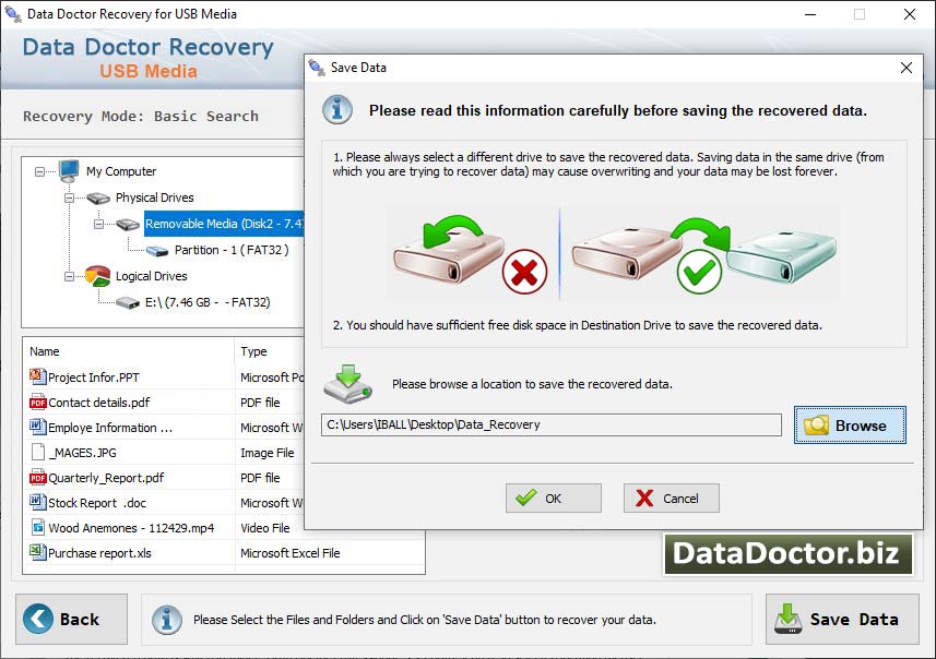 Captura de pantalla de DataRecovery