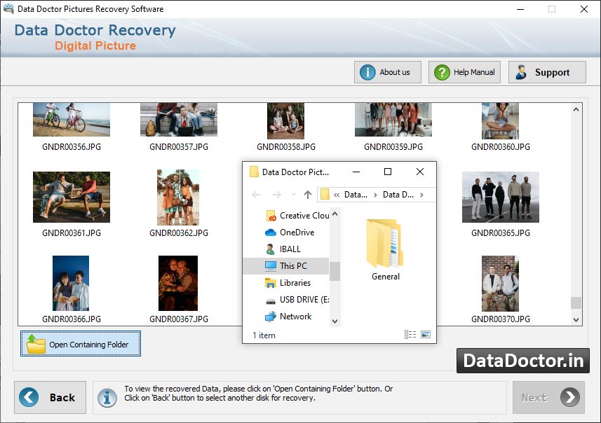 Captura de pantalla de Digital Photo Recovery Software