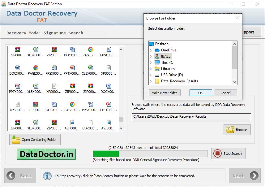 Captura de pantalla de Download Fat Data Recovery Software