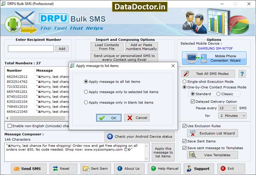 Captura de pantalla de Mobile Text Messaging