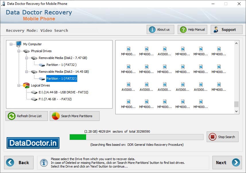Captura de pantalla de Mobile Data Recovery