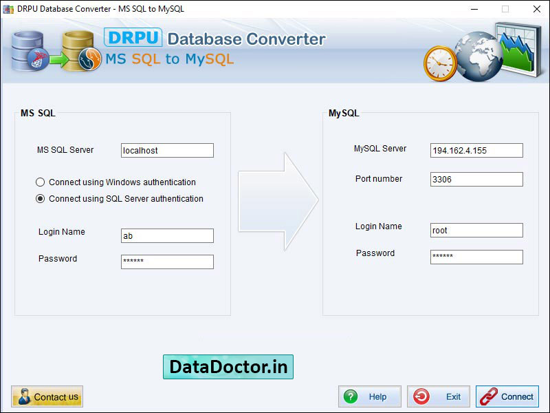 Captura de pantalla de MSSQL to MySQL Converter