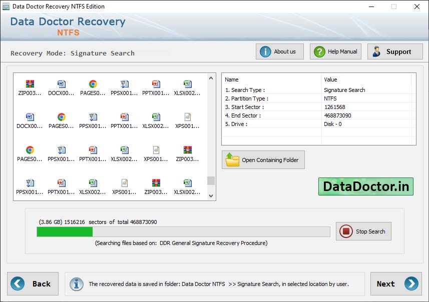 Captura de pantalla de Download NTFS Data Recovery Software