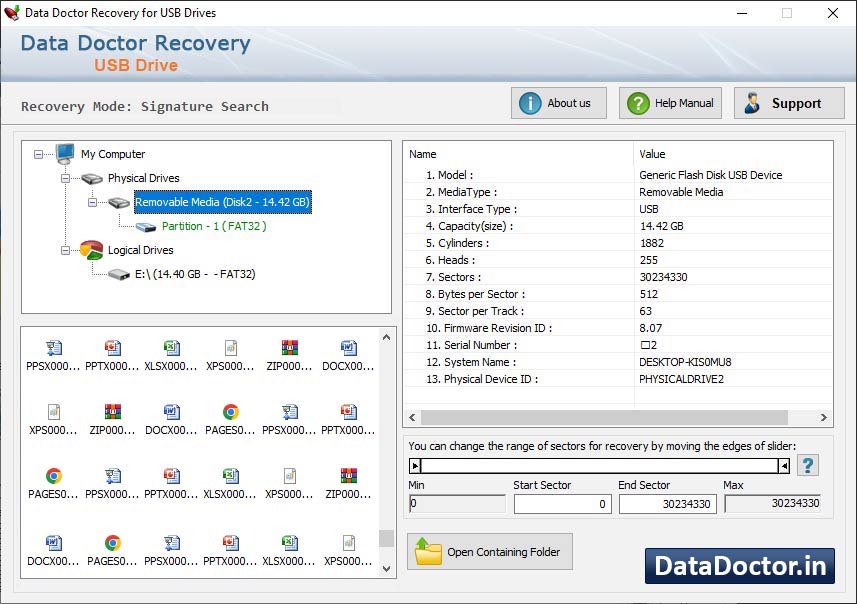 Captura de pantalla de Pen drive files data recovery
