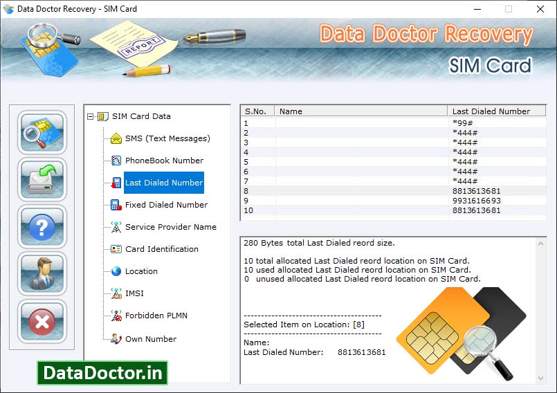 Captura de pantalla de Mobile Phone Sim Card Recovery