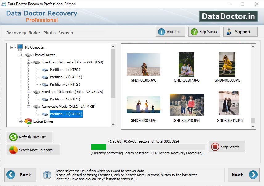 Captura de pantalla de Windows Files Recovery Software