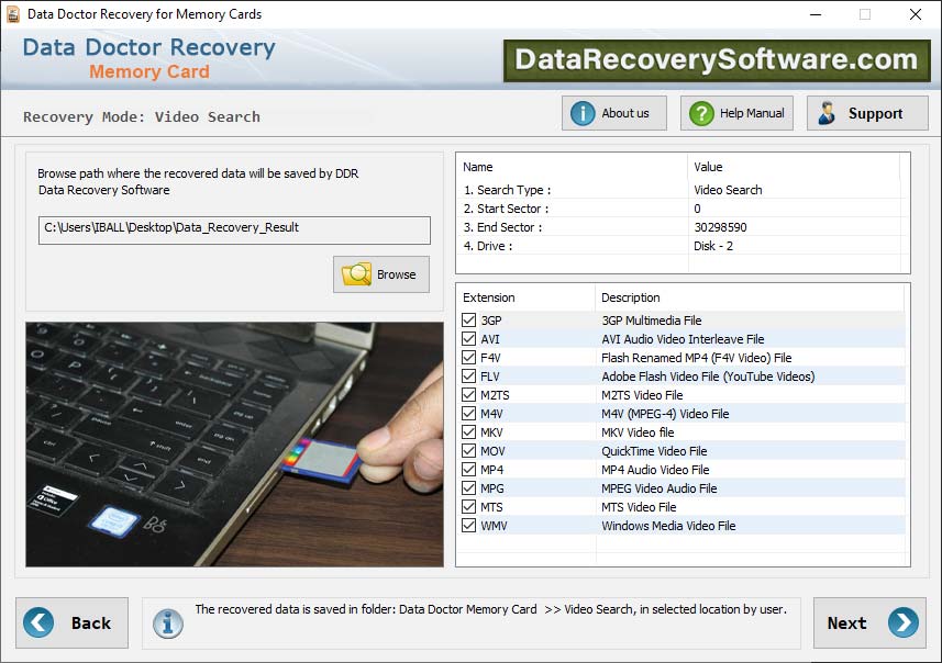 Captura de pantalla de Pen Drive Recovery