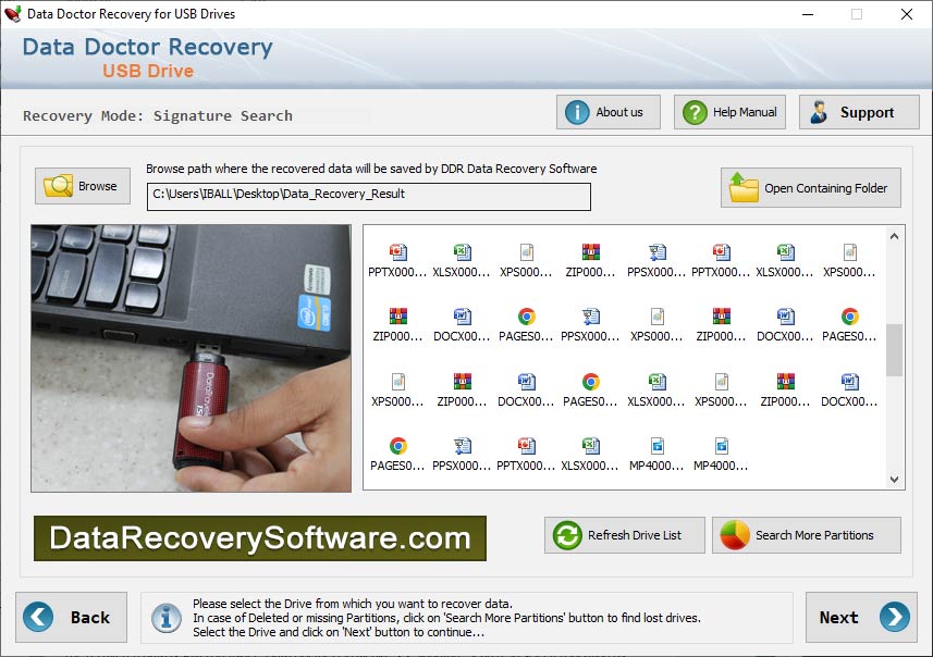 Captura de pantalla de Download Pen Drive Data Recovery Tool