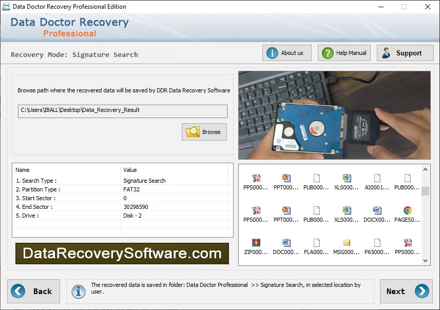 Captura de pantalla de Data Recovery Software