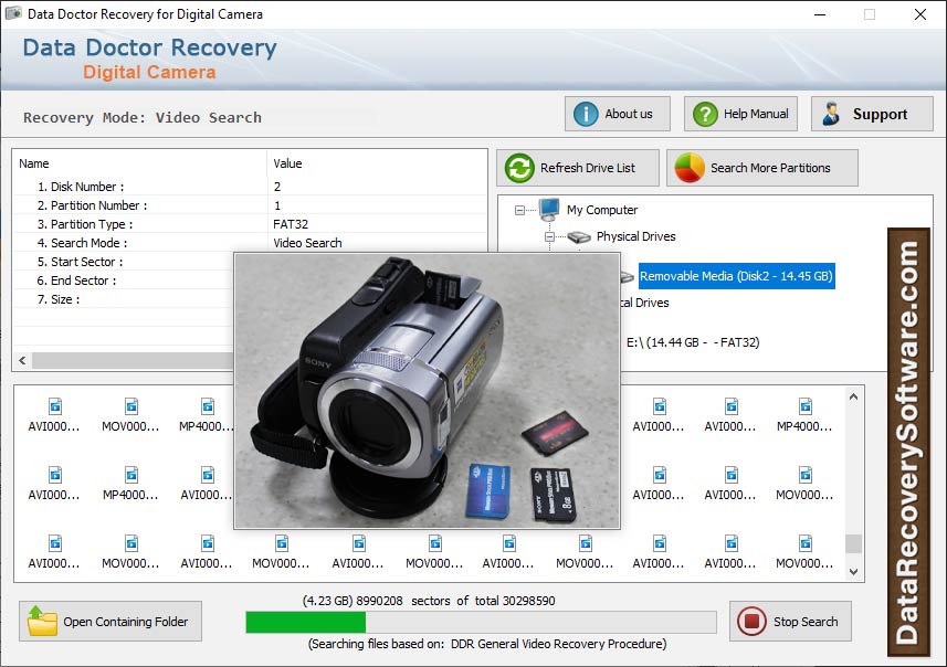 Captura de pantalla de Data Recovery Digital Camera