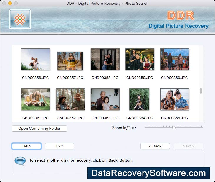Captura de pantalla de Mac Data Recovery Software for Camera