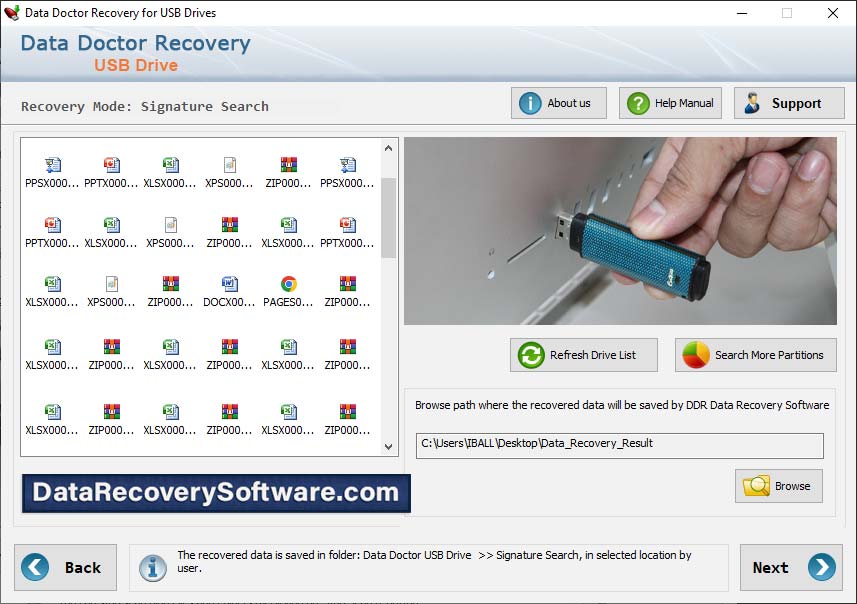 Captura de pantalla de Data Recovery For Pen Drive